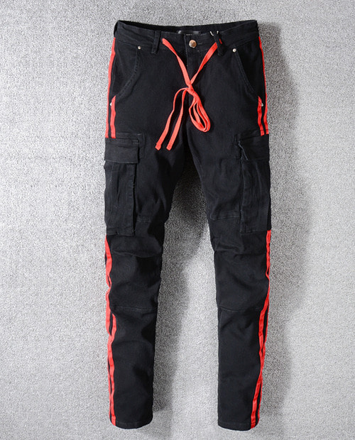 AMR RED BANDING STRAP JEANS