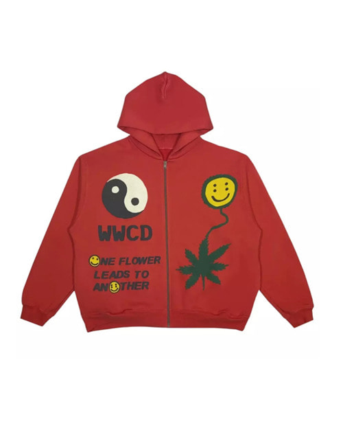 CPFM EARTH FIRST RED HOOD ZIP-UP