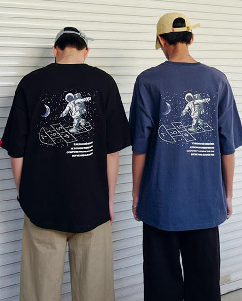 제이시스템 디자인 SPACE WALK 티셔츠2 컬러